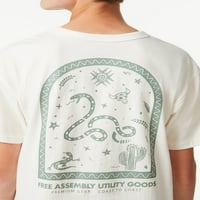 Бесплатна облека за момчиња со миење на графички маици, големини 4-18