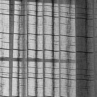 Главни ткаени чиста лента со ленти со врвен панел за завеси, црна, 95