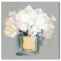 Wynwood Studio Canvas Rose Paris Fashion and Glam Perfumes Wall Art Canvas Print White Cream Bleck White 20x20