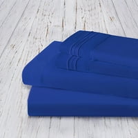 Без брчки, поставен микрофибер длабок џеб до, близнак близнак XL, кралско сино