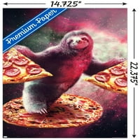 Џејмс Букер-Смешни Простор Мрзливост Со Пица Ѕид Постер, 14.725 22.375
