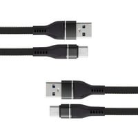 BEMZ USB Кабли Компатибилен Со OnePlus Pro Пакет: Тежок Засилен Конектор НАЈЛОН Плетенка USB Тип-C ДО USB-А Кабли-Пакет, 3.