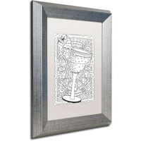 Трговска марка ликовна уметност daiquiri платно уметност од здраво ангел, бел мат, сребрена рамка