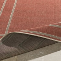 Уметнички ткајачи Алфреско цврста област килим, 'рѓа, 2'3 7'9
