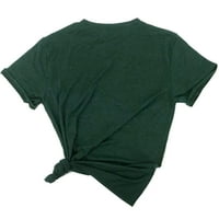 Женски Врвови Печатена Блуза Со Кратки Ракави Денот На Независноста Дами Летни Врвови Од Туника Тркалезно Деколте Мода Зелена XL