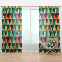 DesignArt 'Триаголни форми Colourfields v' Современ панел за завеси