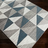 Уметнички ткајачи Монте Карло Геометриска област килим, сина, плоштад 5'3