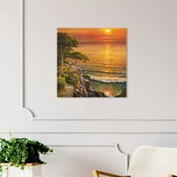 Wynwood Studio Природа и пејзаж wallидни уметности за отпечатоци 'SAI - Sunset Visage 1AD2552' изгрејсонце и зајдисонце - портокалова,