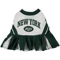 Миленичиња прва NFL New York Jets Cheerleader облека, големини се достапни фустани за миленичиња. Лиценцирана облека за кучиња
