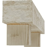 Ekena Millwork 8 H 10 D 48 W Sandblasted Fau Wood Camplace Mantel Kit W alamo Corbels, бело измиено