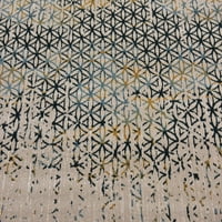 Единствени разбојни кимера кружни геометриски килими со модерна област, беж