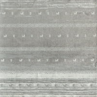 Килими Америка jaелејн jd60a крајбрежје соstвездие племенски боемски сив простор килим, 8'0 x10'0