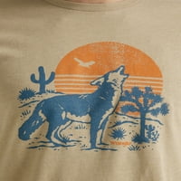 Графичко лого на Wrangler® Megric Logo Tee со кратки ракави, големини S-3XL