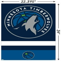Минесота Тимбервулвс - Постер за лого wallид, 22.375 34