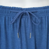 Менс обичен моден обичен џеб со цврста боја со големи панталони за панталони за панталони домашни панталони