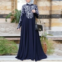 Строги Жени Муслимански Фустан Кафтан Arп Џилбаб Абаја Исламска Чипка Шиење Макси Фустан долги фустани за жени формални