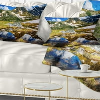 Дизајнрт зачудувачки планини во округот Рила езера - Перзана печатена перница за фрлање - 18х18