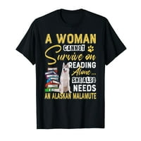 Bookaholic Дама симпатична Алјаска Маламут маица за кучиња за кучиња