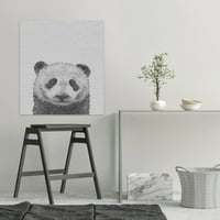 Осамено панда сликарство печати на завиткано платно