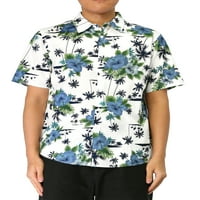 Единствени поволни цени за летно копче за мажи, цветни памучни памучни, хавајски кошула