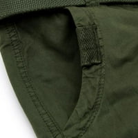Машки Шорцеви Машки Модни Спортски Памучни Мулти Џебни Маскирни Обични Кратки Панталони Зелени