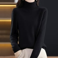 Девојки Џемпер Aut Нов Желка Дами Лабава Голема Големина Дебела Плетена Долна Кошула Пуловер Џемпер