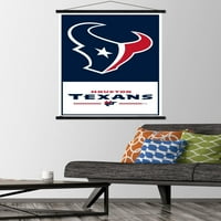 Хјустон Тексас - Логото Ѕид Постер Со Дрвена Магнетна Рамка, 22.375 34