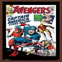 Марвел Стрипови-Одмаздници-Капетан Америка-Стрип Покритие Ѕид Постер, 22.375 34