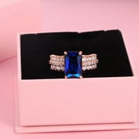 Peermont 18k розово злато кнезови, сини австриски кристални кристални кристални прстени