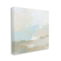 Gluple Industries Soft Beige Abstract Scene Gallery Gallery Wrapped Canvas Print Wall Art, дизајн до јуни Ерика Вес