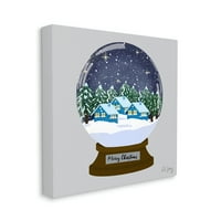 Ступел Индустрии Среќен Божиќ Зимски Снег Глобус Празник Сликарство Галерија Завиткани Платно Печатење Ѕид Уметност