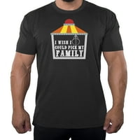 Посакувам да можам да го одберам моето семејство -Машки маици за семејна фамилија -црна MH200FAM S 2XL