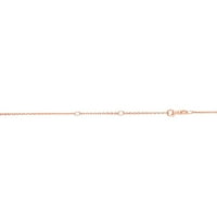 14K розово злато 18in двојно проширување на кабелскиот ланец со затворач на јастог