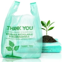[Пакет] Пластична Торба За Маици За Повеќекратна Употреба Еко-Пријателски Намирници Шопинг Ви Благодариме За Рециклирање Кеси За Корпи За Отпадоци