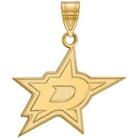 Стерлинг сребро злато позлатено NHL логорт Далас starsвезди голем приврзок