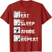 Јадете аниме за спиење Повторете кошула, аниме манга кошули мажи жени маица