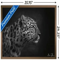 5риба креативен - Леопард Портрет Ѕид Постер, 22.375 34