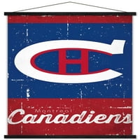 Монтреал Канадиенс - Ретро Логото Ѕид Постер Со Магнетна Рамка, 22.375 34